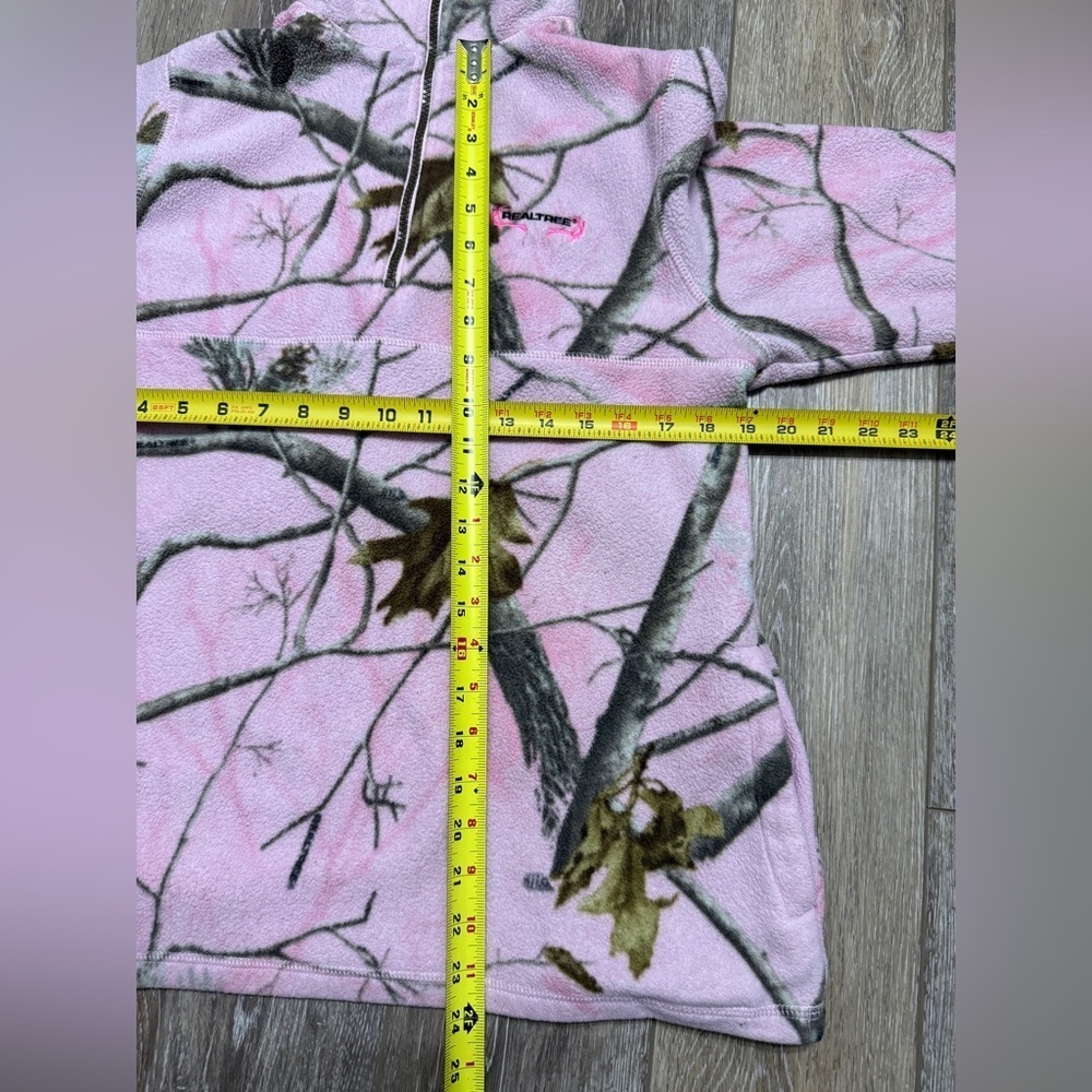 #2) Realtree Pink Camouflage Fleece Jacket size L (12-14) - Picture 6 of 7